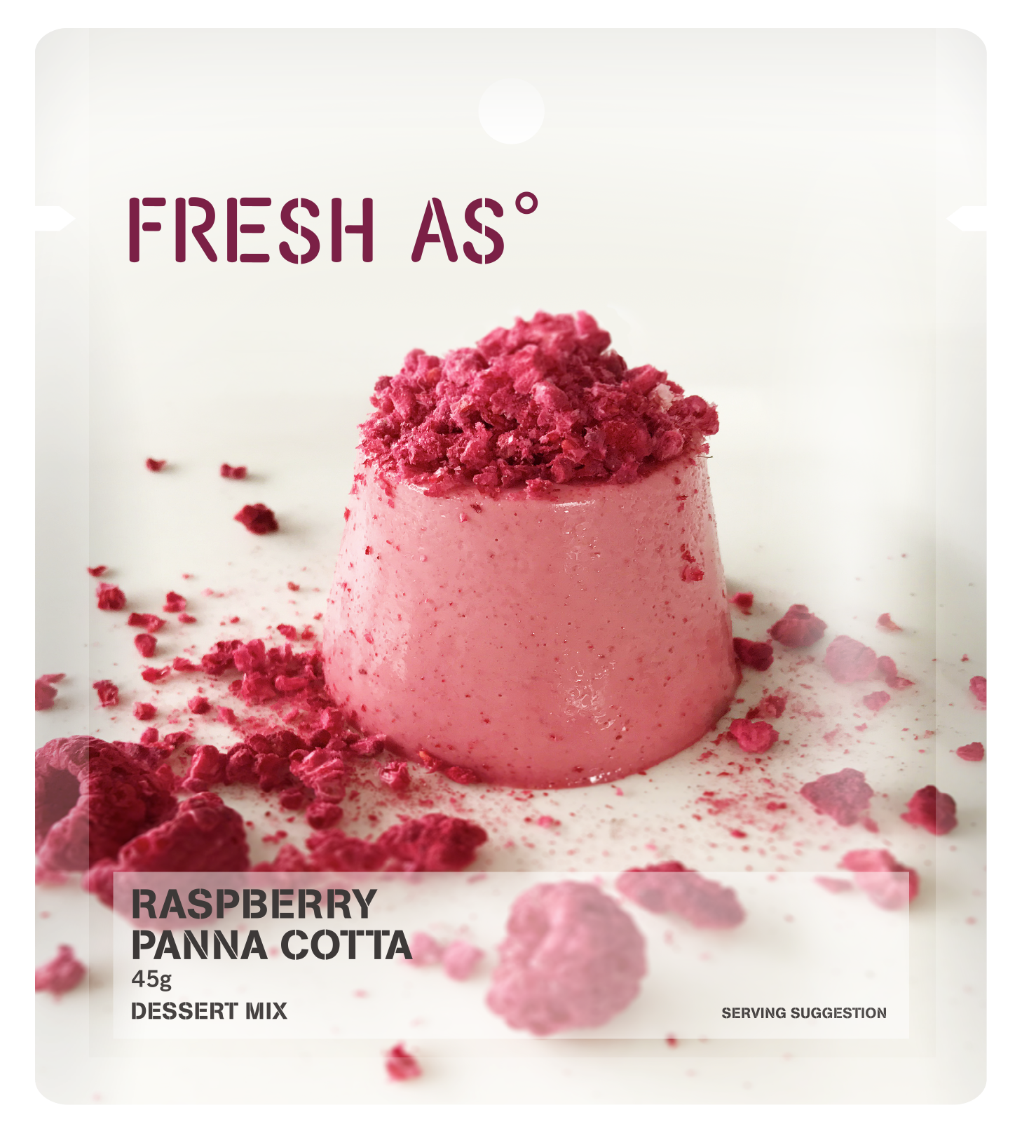 Raspberry panna cotta 45g