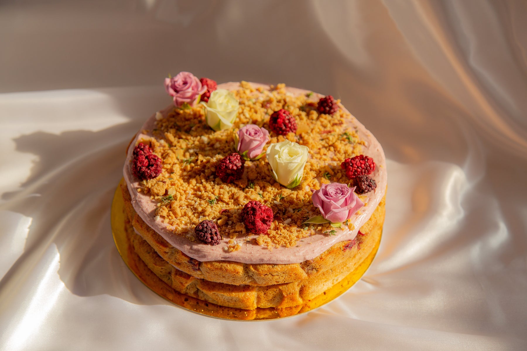 Blackberry Sour Cream Thyme Crumble Cake by Jordan Rondel