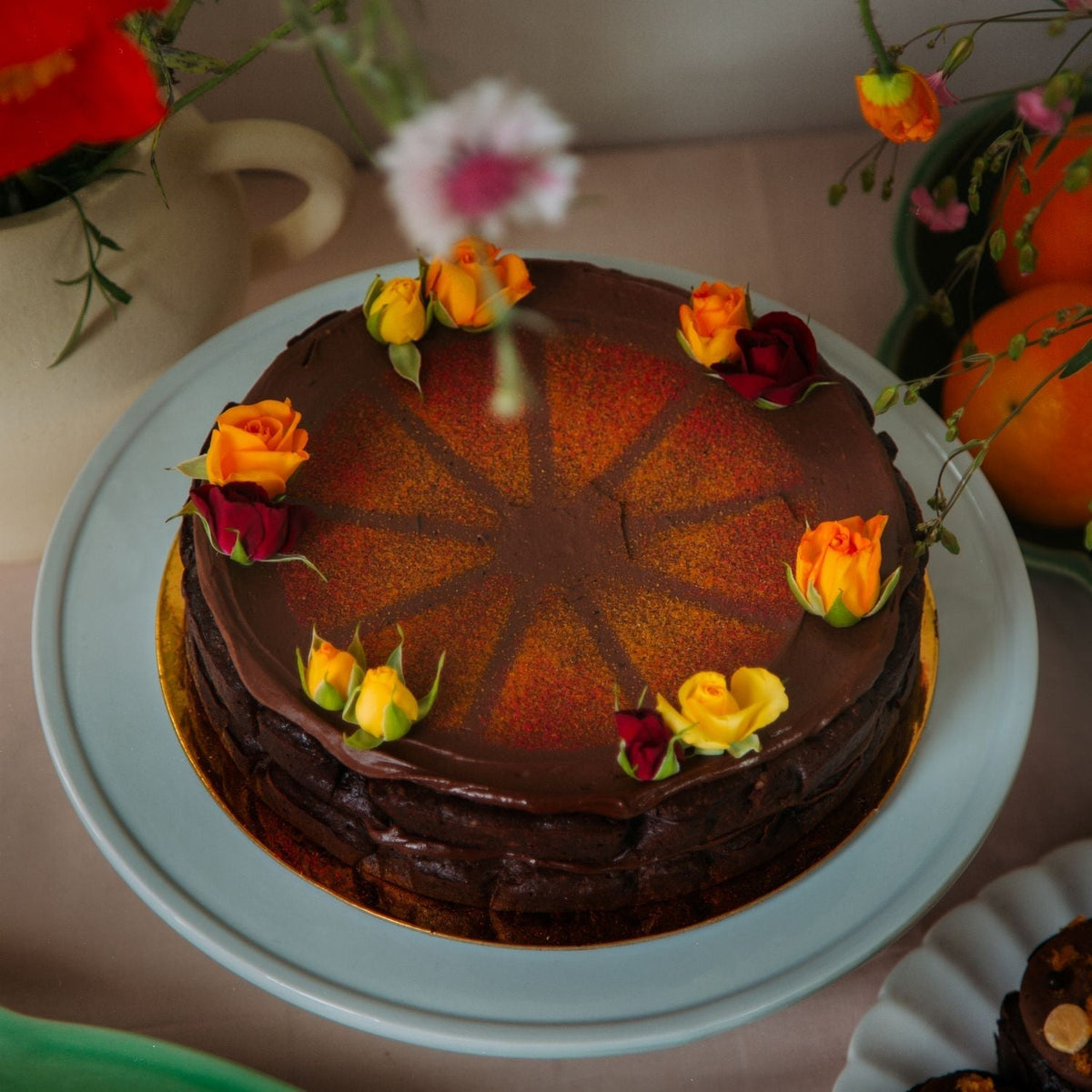 Easter Dark Chocolate Orange Hazelnut Cake