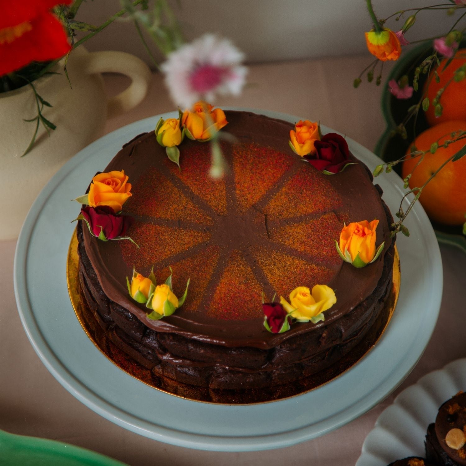 Easter Dark Chocolate Orange Hazelnut Cake