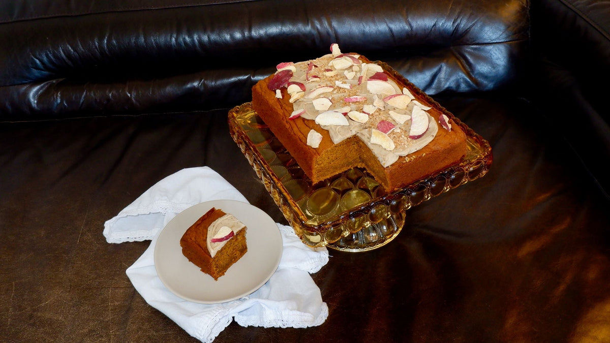 Spiced pumpkin cake with brown butter maple glaze by Jordan Rondel
