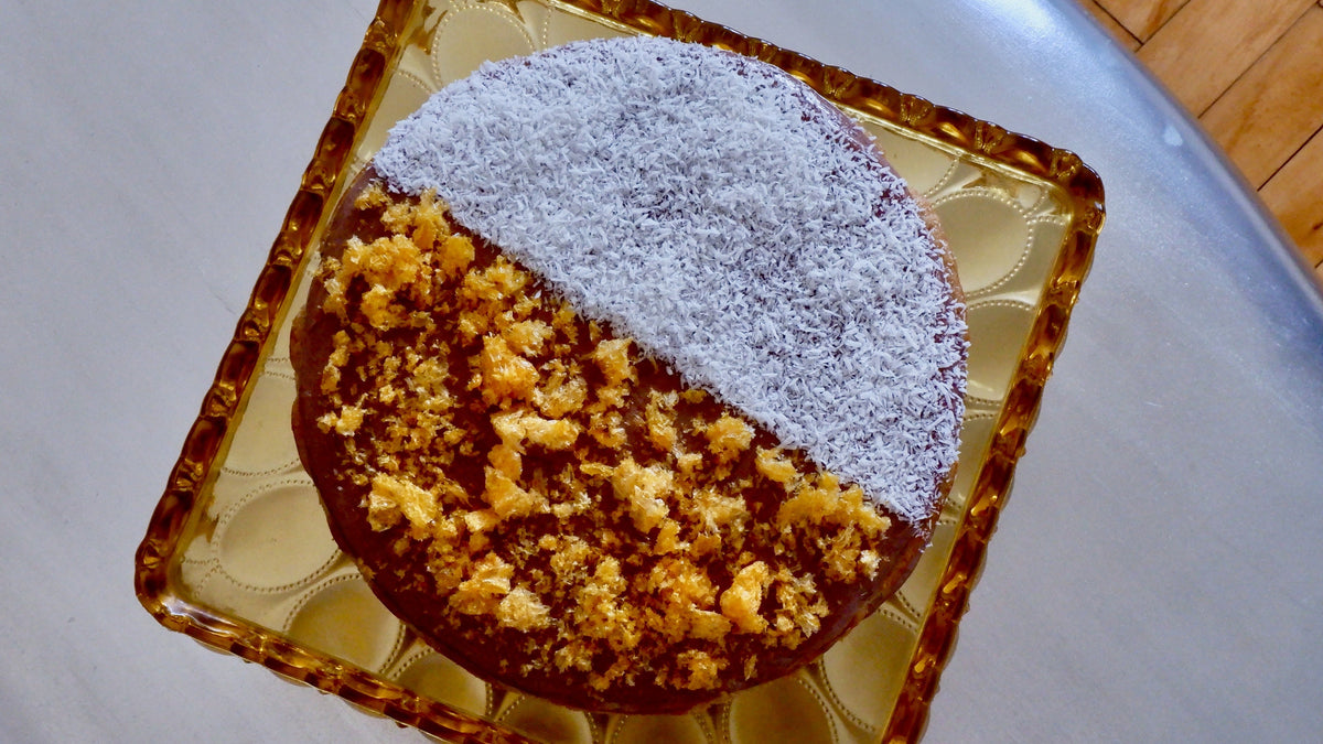 Tangerine, Dark Chocolate and Coconut Cake by Jordan Rondel