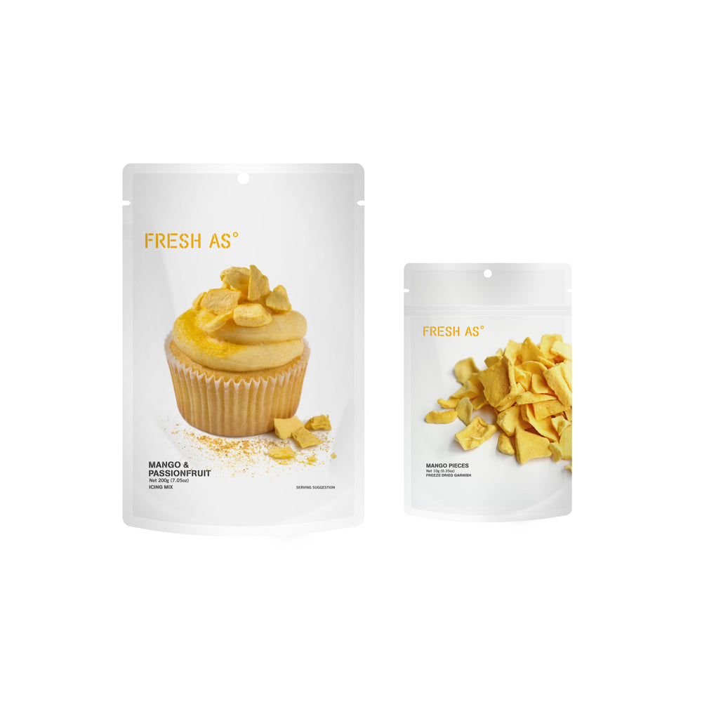 Mango Passionfruit Icing Mix and Garnish bundle
