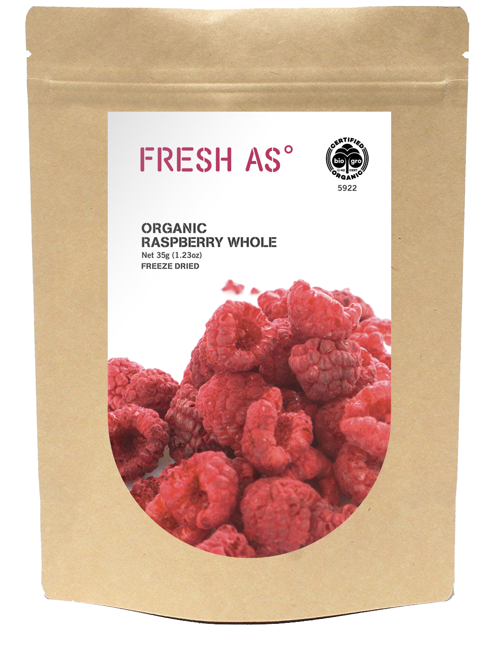 Organic Raspberry whole 35g