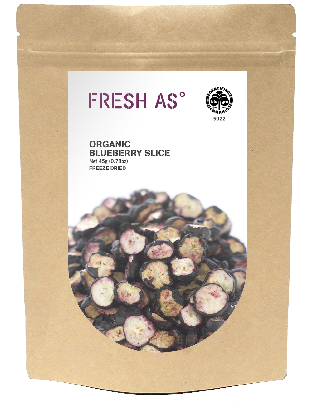 Organic Blueberry slice 45g